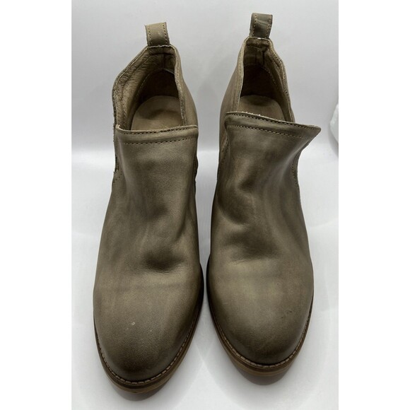 ARTISAN BY ZIGI Womens Brown Sindy Slip On Leather Booties High Heel Shoes 11 M - Picture 2 of 13